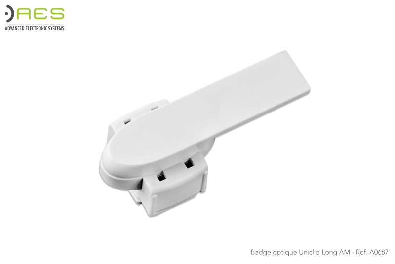100 Antivols optiques Uniclip Long Blanc AM 58Khz