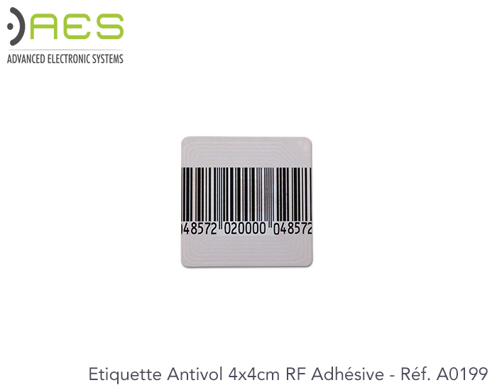 1000 étiquettes  4x4 RF 8.2Mhz CB adhésives