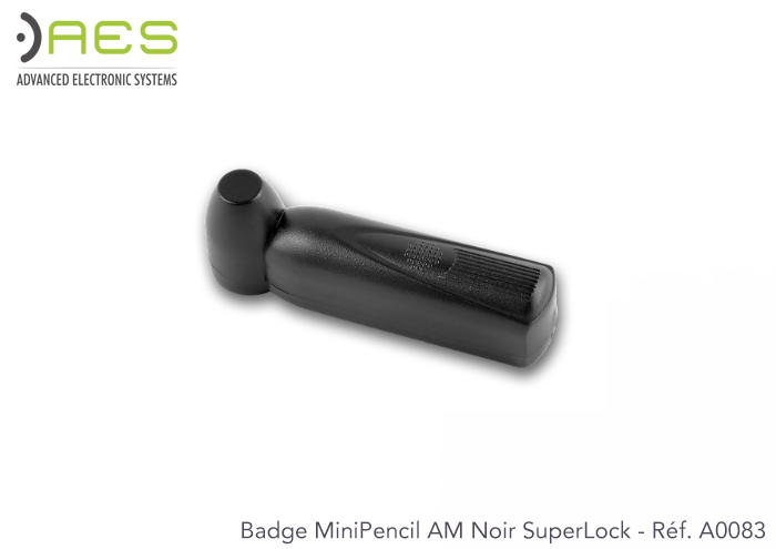 Badge MiniPencil AM 58Khz Noir SuperLock